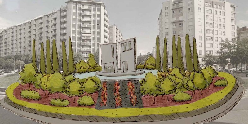 Donostia creará un pequeño bosque urbano la rotonda de la Plaza de Irun
