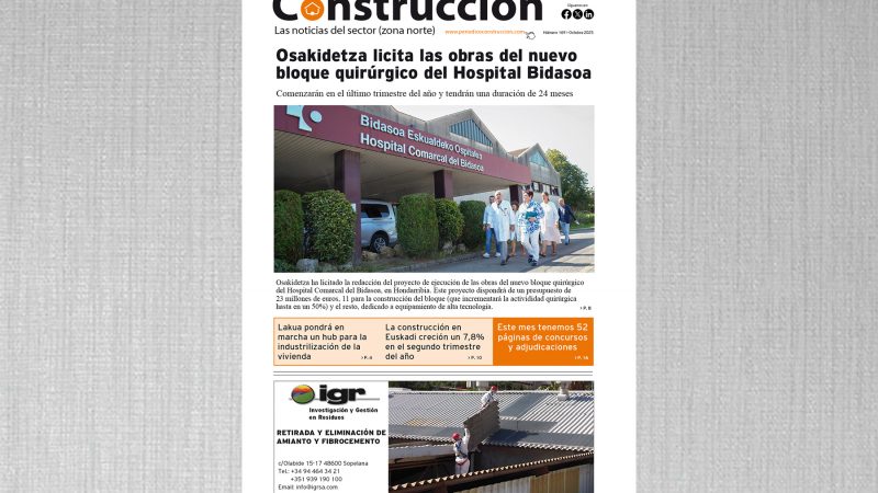 Ya ha salido el número de octubre del Periódico Construcción