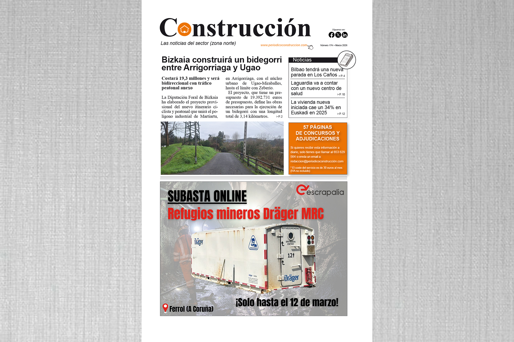 Ya ha salido el número de marzo del Periódico Construcción