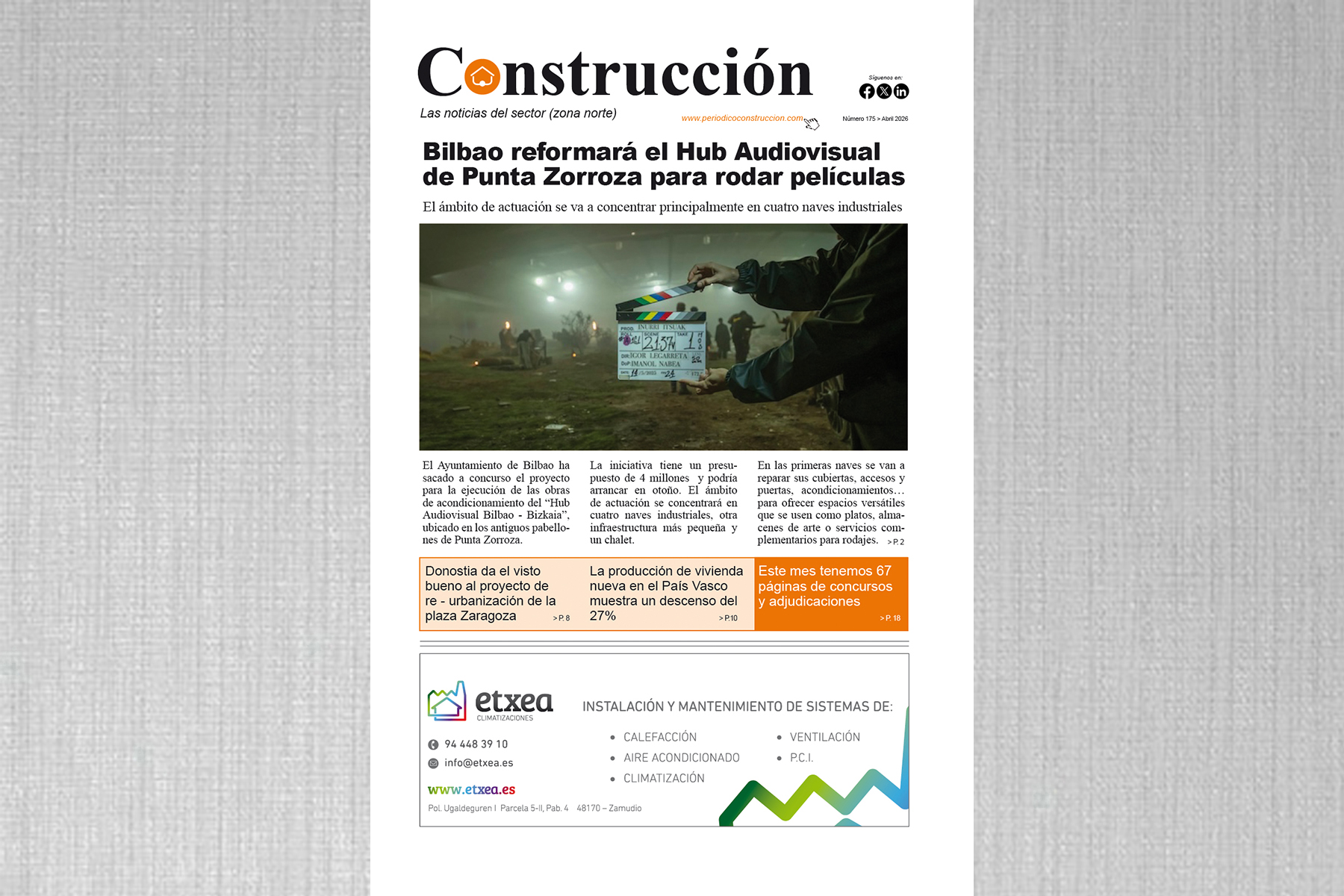 Ya ha salido el número de abril del Periódico Construcción