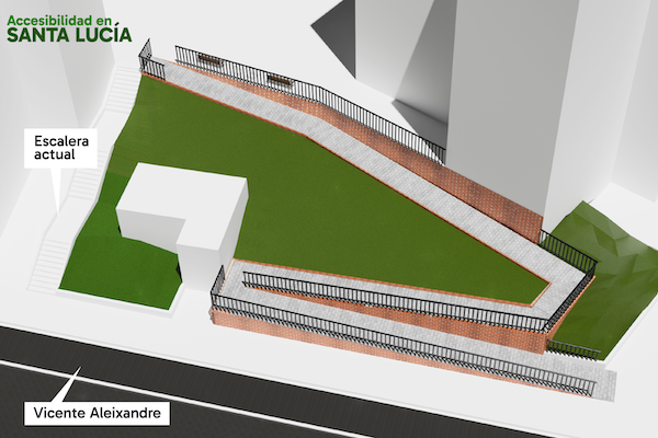 Vitoria creará una nueva rampa peatonal en el barrio de Santa Lucía