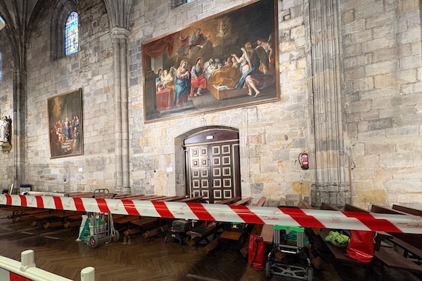 Arranca el acondicionamiento de la primera fase en la basílica de Begoña