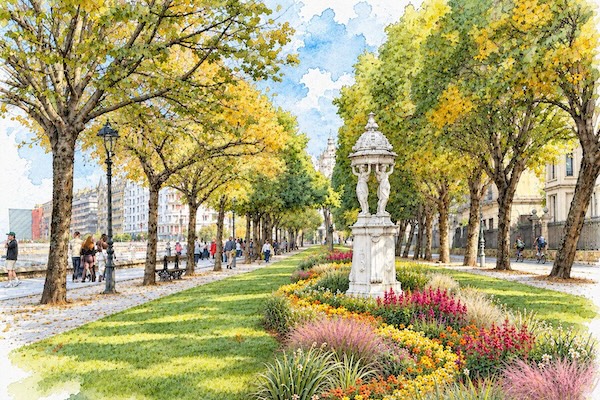 Donostia renovará los jardines del Paseo de Francia